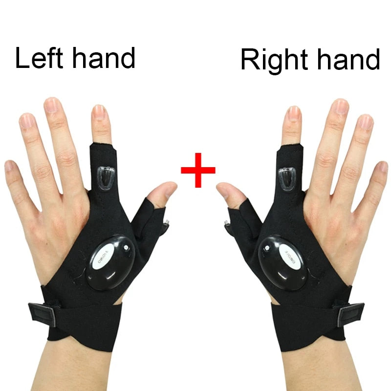 LED Flashlight Gloves -Free your hands!